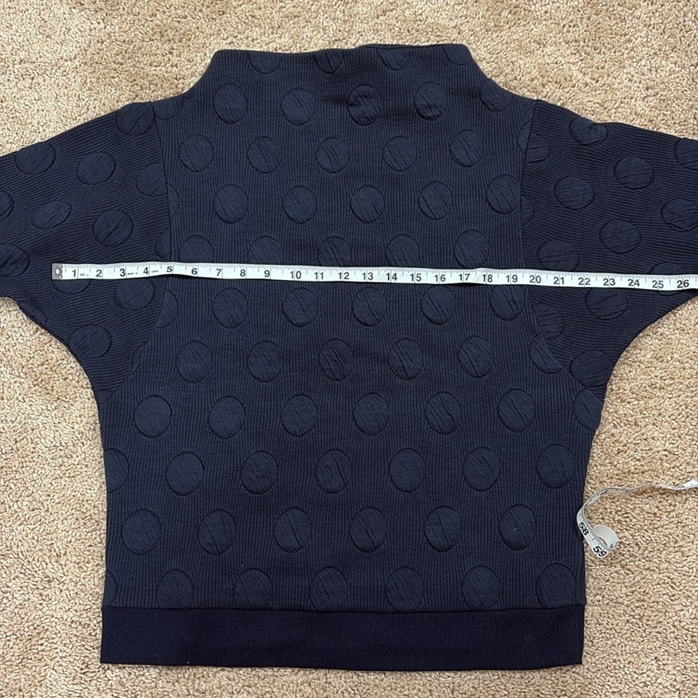Postmark Anthropologie subtle polka dot pattern dolman sleeve sweater top sz med - Picture 4 of 4